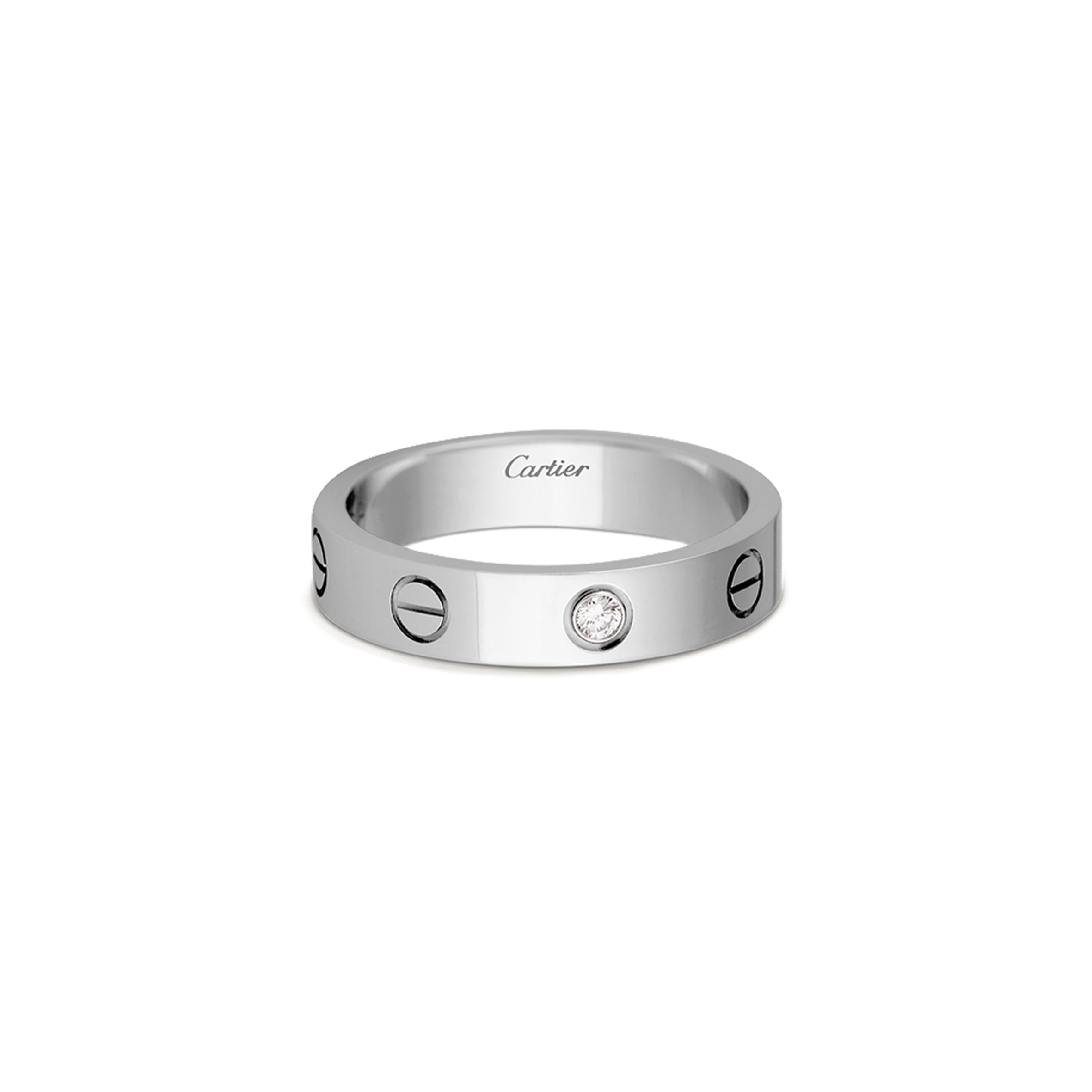 Ca*t*er  love wedding band, 1 diamond  b4050500